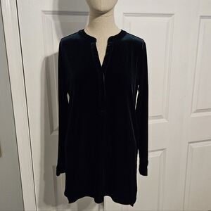 Cato Dark Hunter Green Velour Tunic